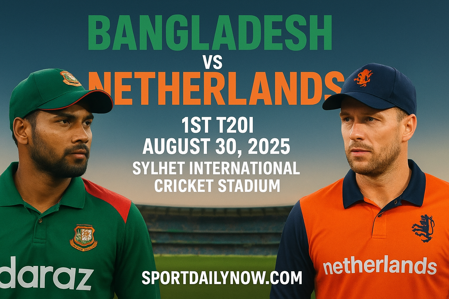 Bangladesh vs Netherlands cricket teams face off in Sylhet for the 1st T20I of 2025 series
