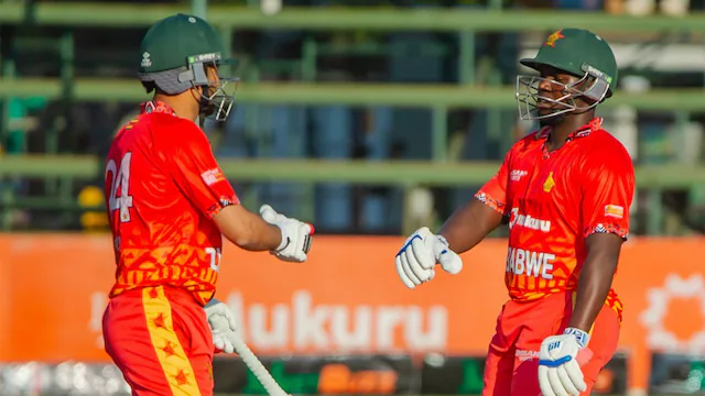 Zimbabwe vs Sri Lanka 2nd ODI cricket action at Harare Sports Club in 2025