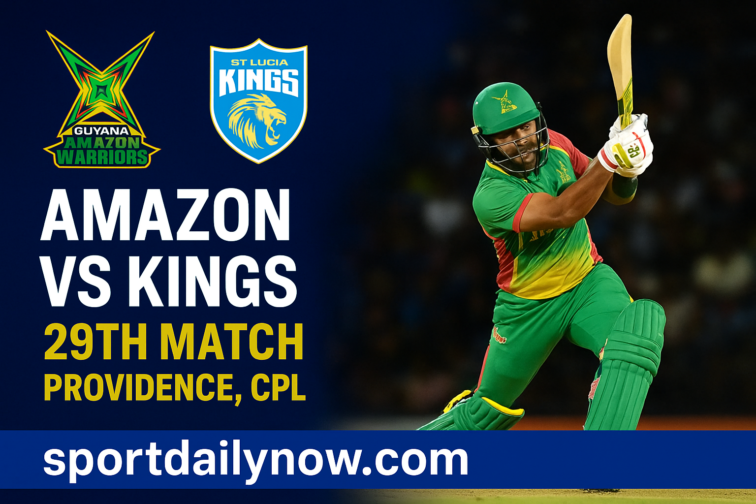 Amazon vs Kings, 29th Match at Providence, CPL