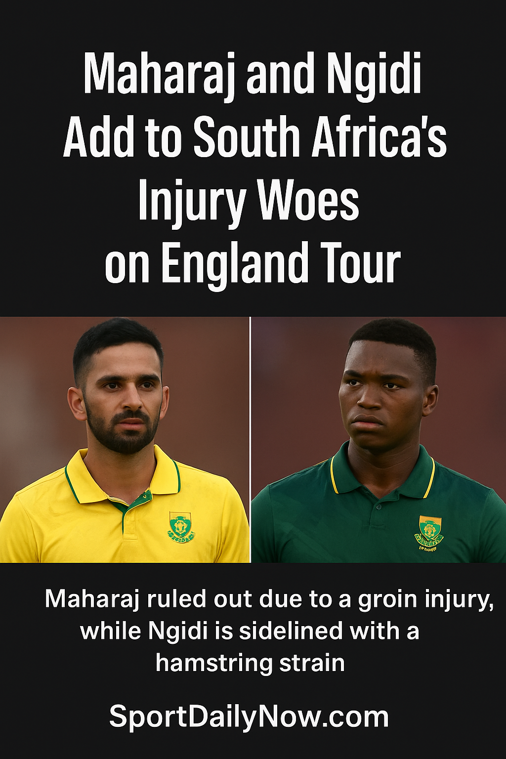 Maharaj and Ngidi Add to South Africa’s Injury Woes on England Tour