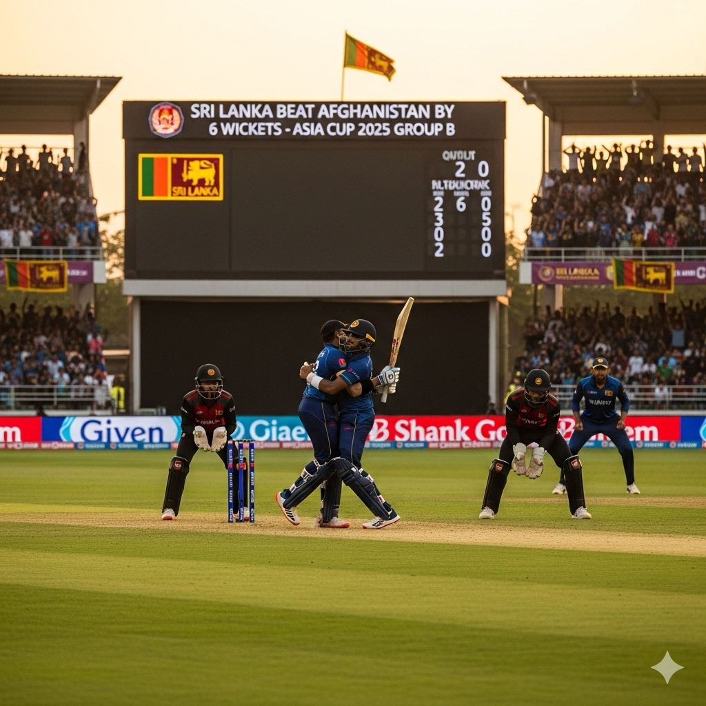 Sri Lanka Beat Afghanistan by 6 Wickets in the Asia Cup 2025 Group B Clash