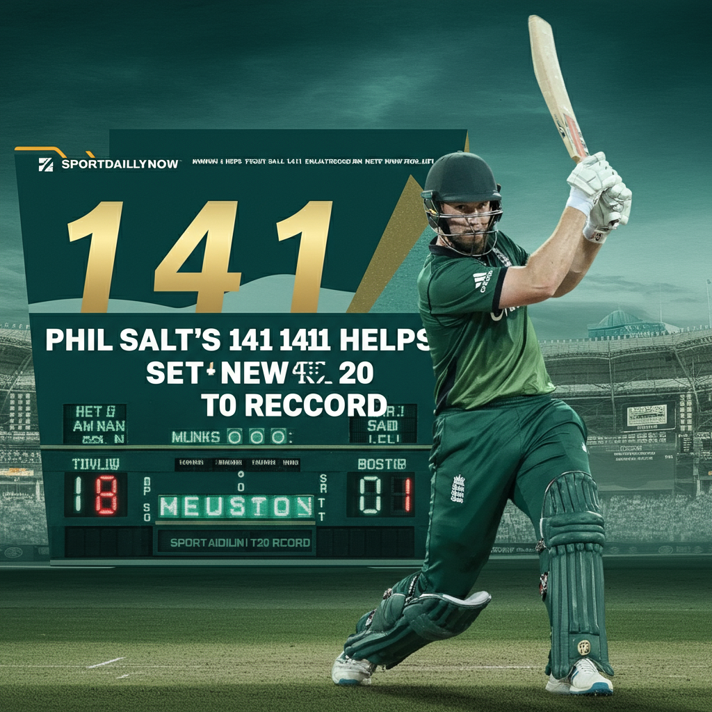 Phil Salt’s 141 Helps England Set New T20 Record
