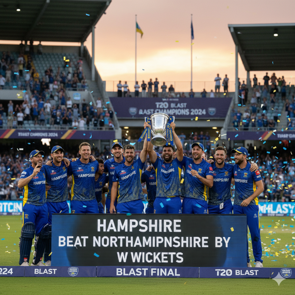 Hampshire Beat Northamptonshire 6 Wickets – Blast Final