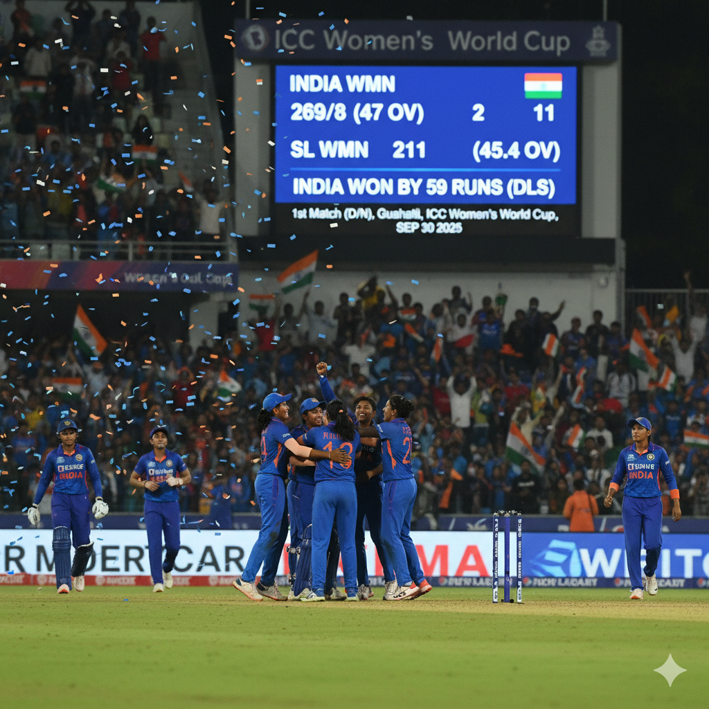 IND Women vs SL Women 1st Match Guwahati Women's World Cup Sep 30 2025 Match Result