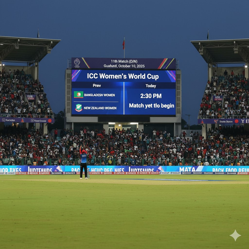 BAN Women vs NZ Women, 11th Match at Guwahati, Women’s World Cup, Oct 10 2025 – Live Cricket Score