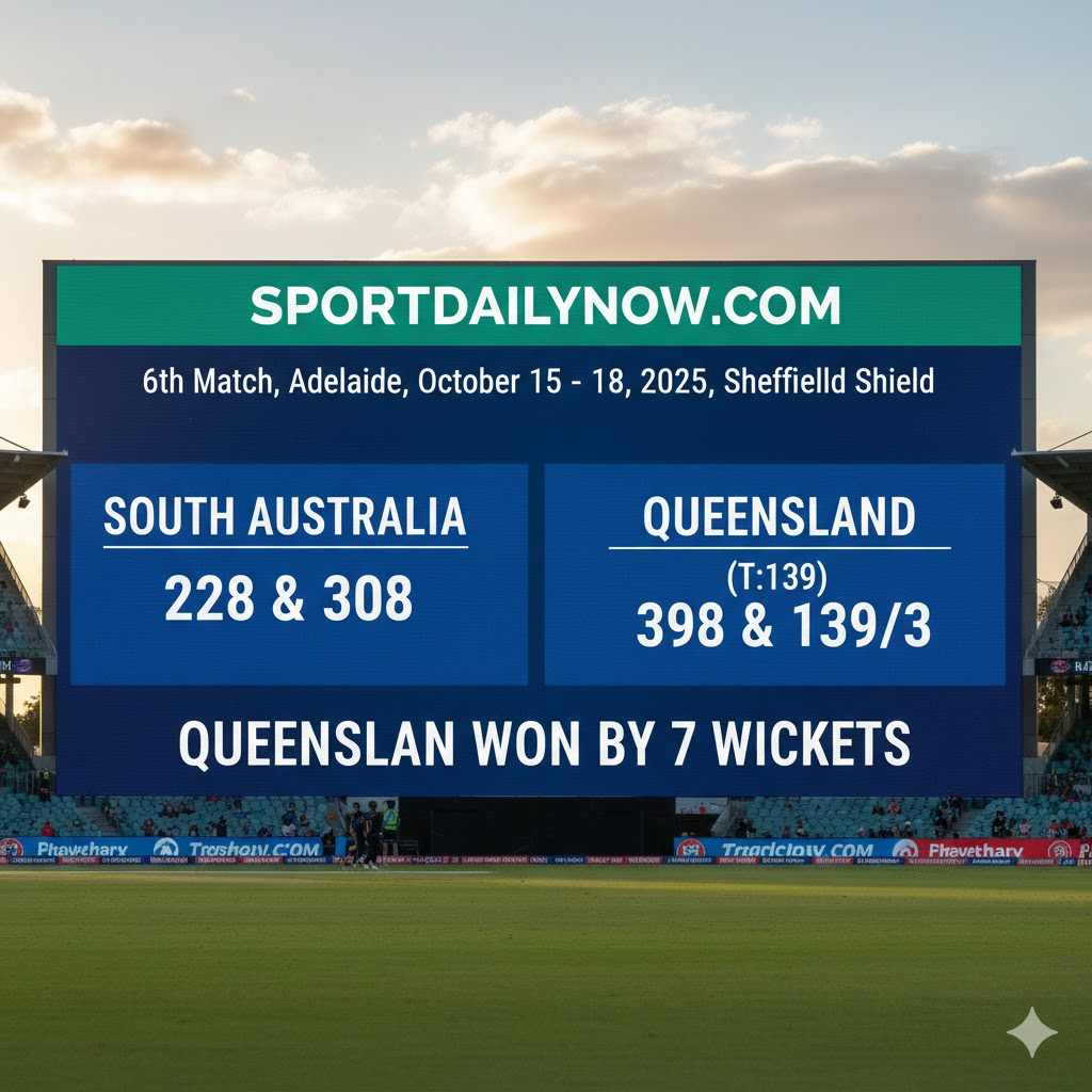 Sheffield Shield Queensland South Australia Adelaide October 2025
