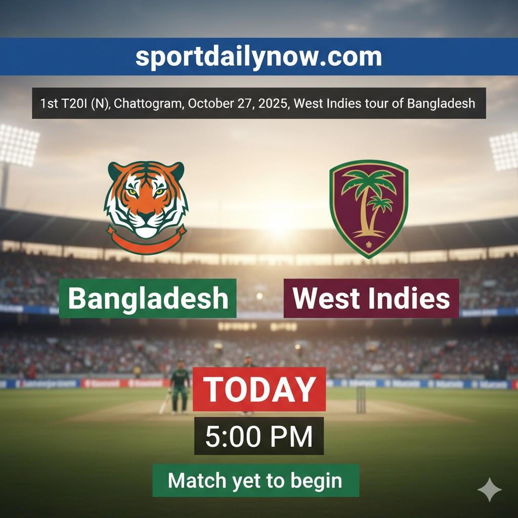 Bangladesh vs West Indies 1st T20I
