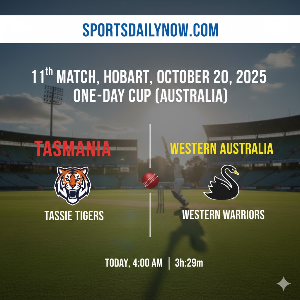 Tasmania vs Western Australia One-Day Cup 2025