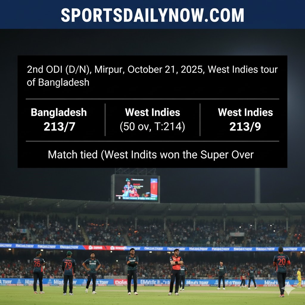 Bangladesh vs West Indies 2nd ODI Super Over
