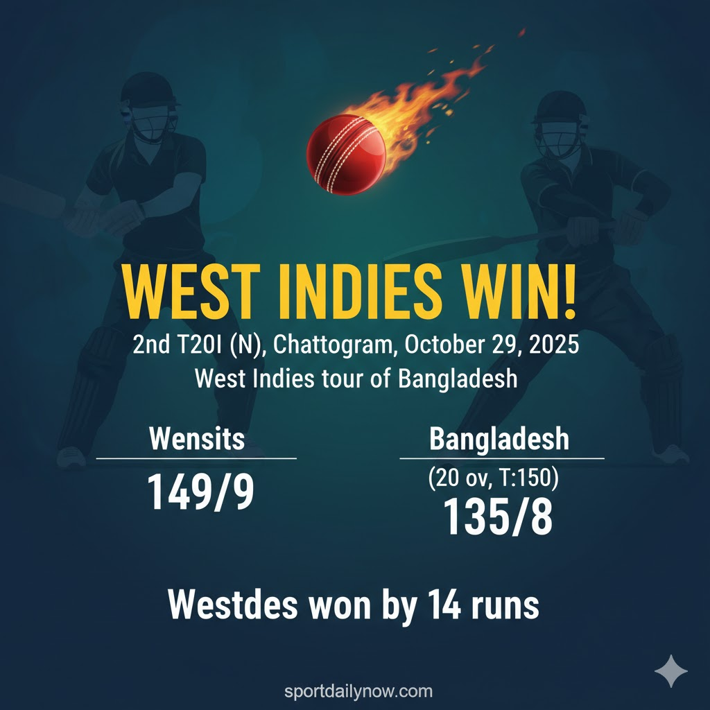 West Indies vs Bangladesh 2nd T20I 2025