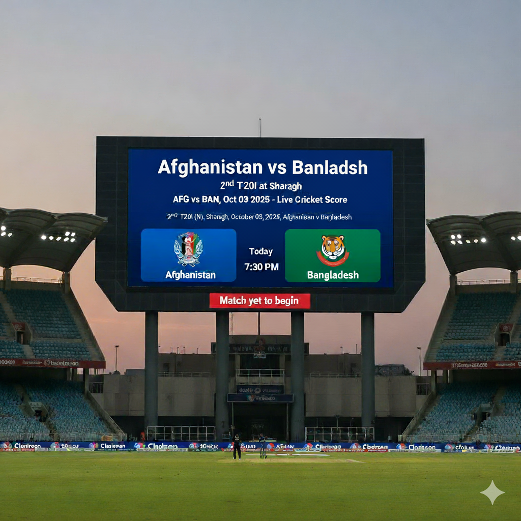 Afghanistan vs Bangladesh 2nd T20I Live Score, Sharjah