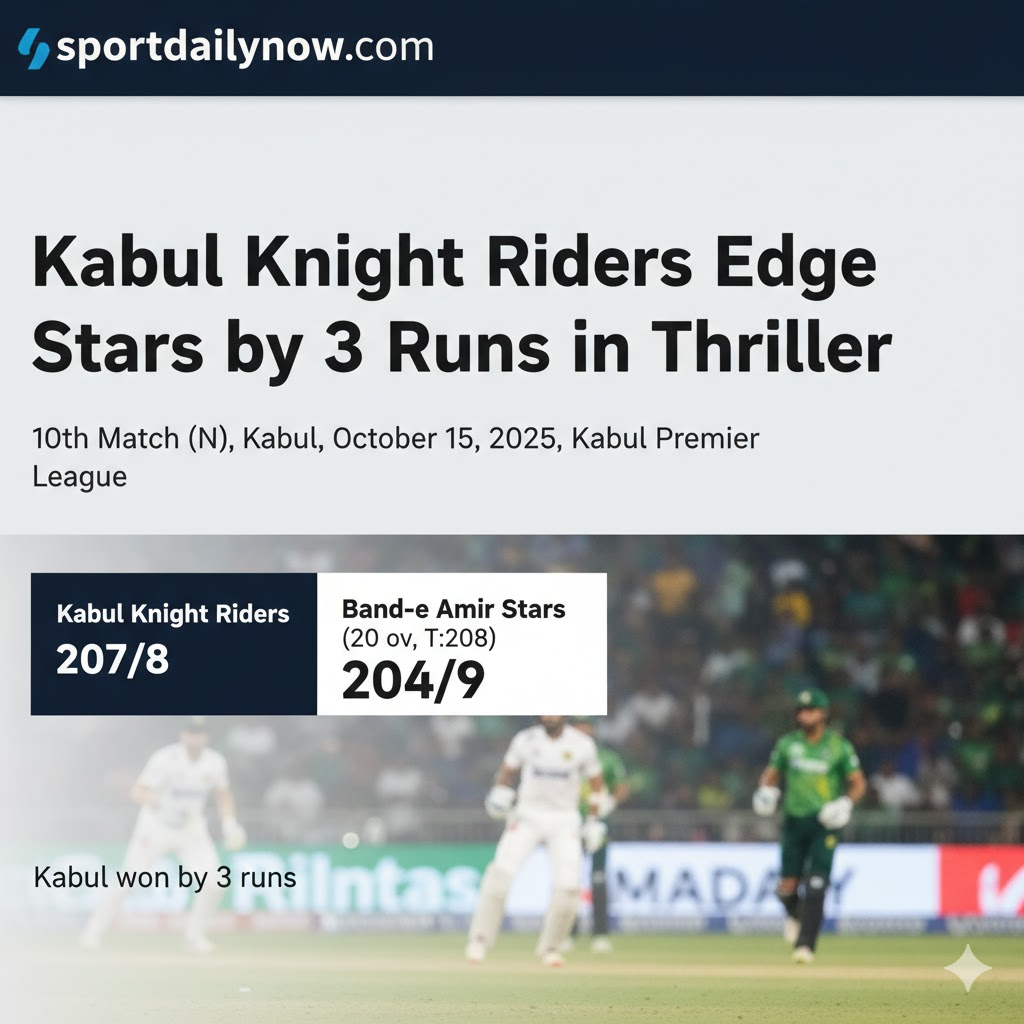 Kabul Knight Riders vs Band-e Amir Stars