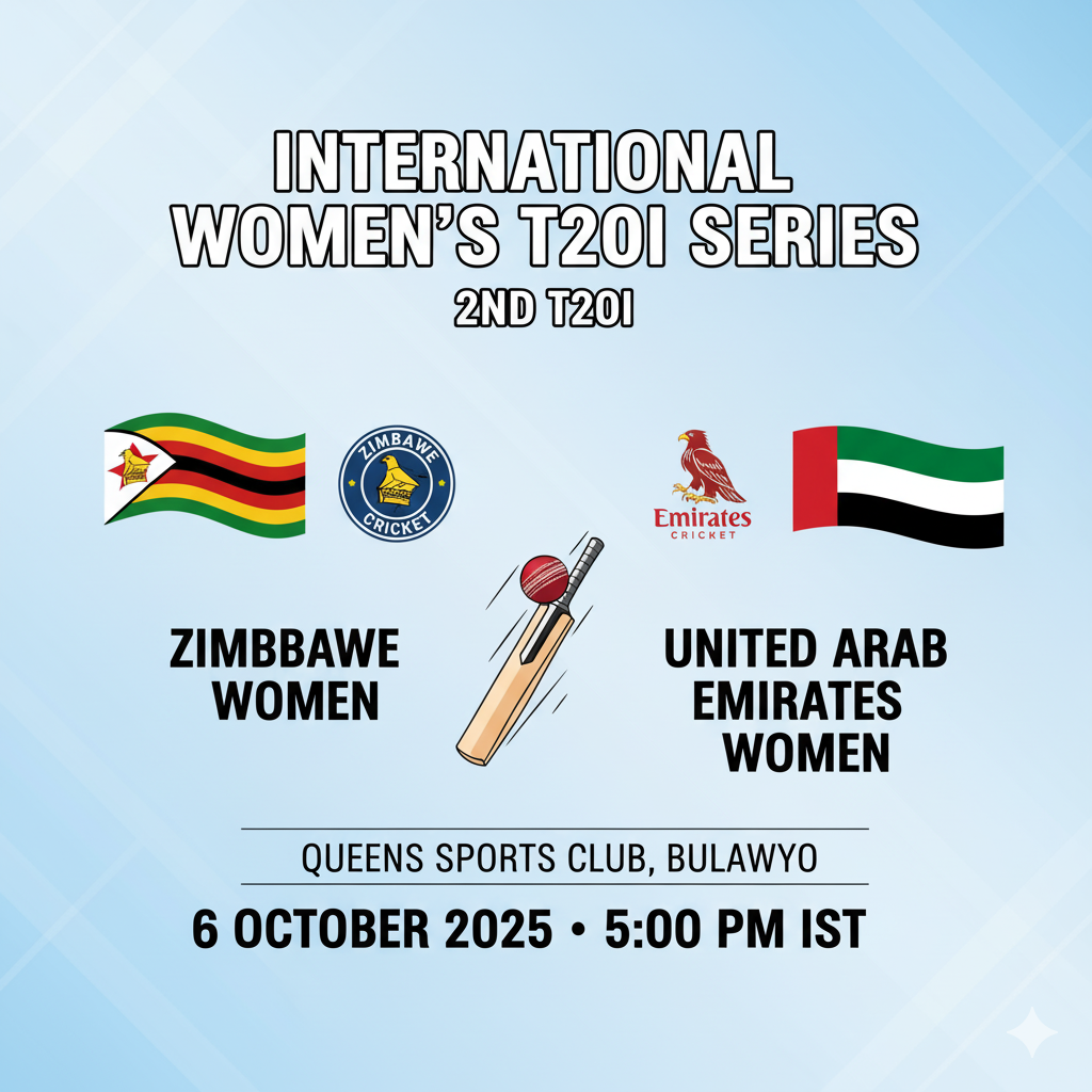 Zimbabwe Women vs UAE Women, 2nd T20I – Live Match, Bulawayo 2025