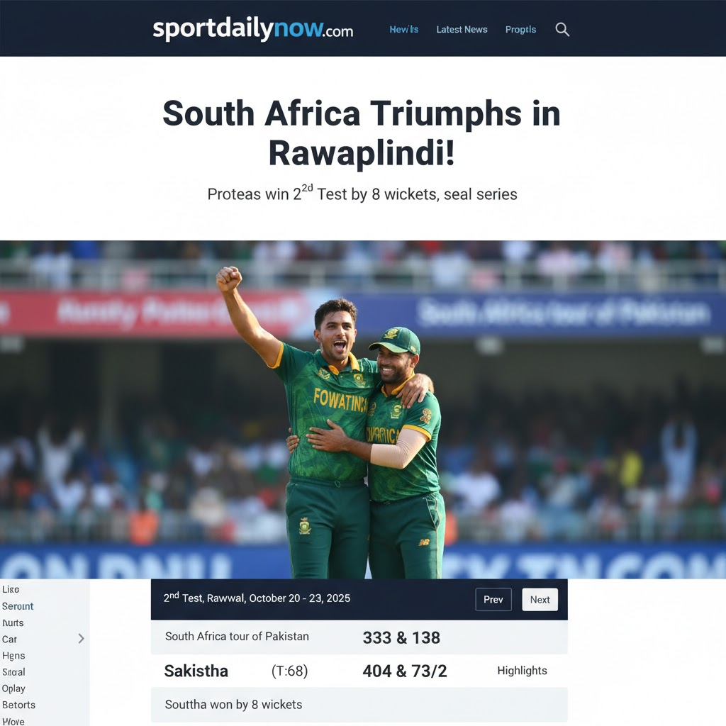 South Africa Pakistan 2nd Test Rawalpindi 2025
