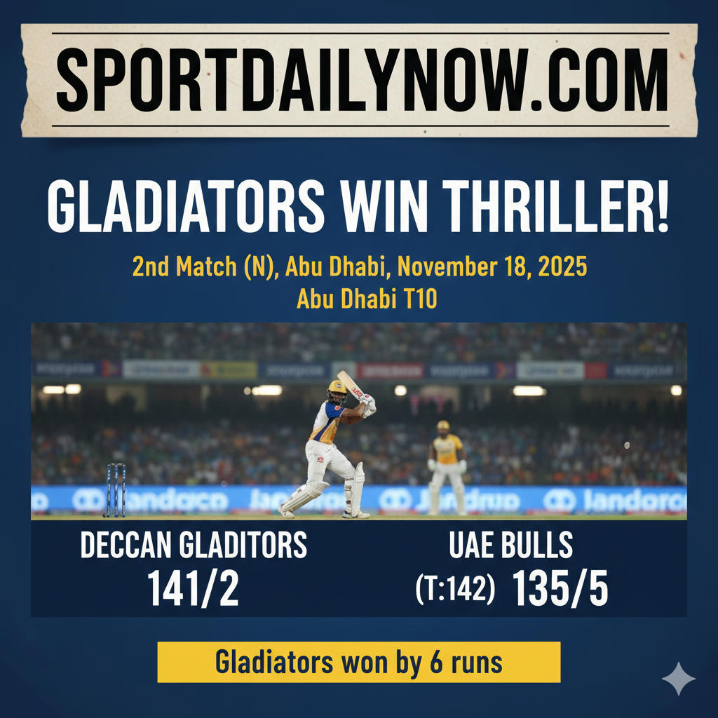 Deccan Gladiators vs UAE Bulls T10