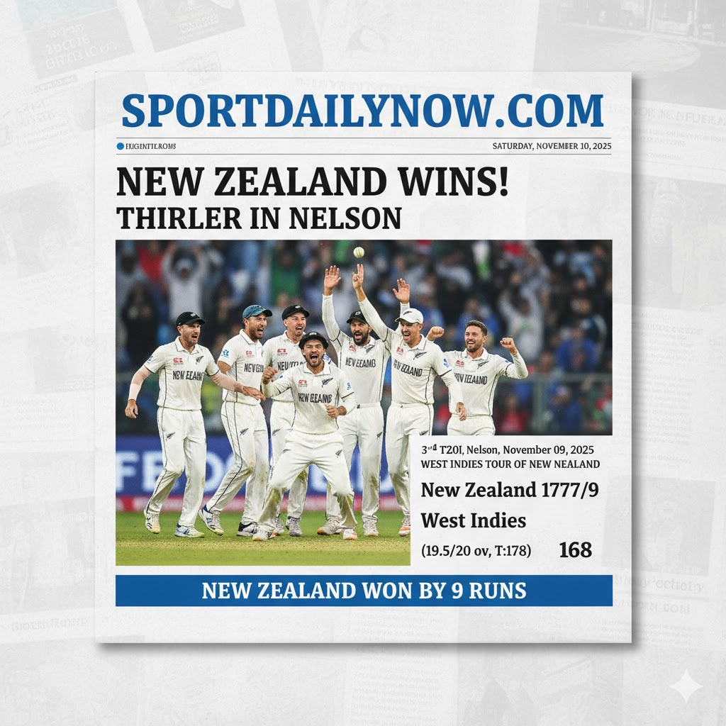 New Zealand vs West Indies 3rd T20I Nelson