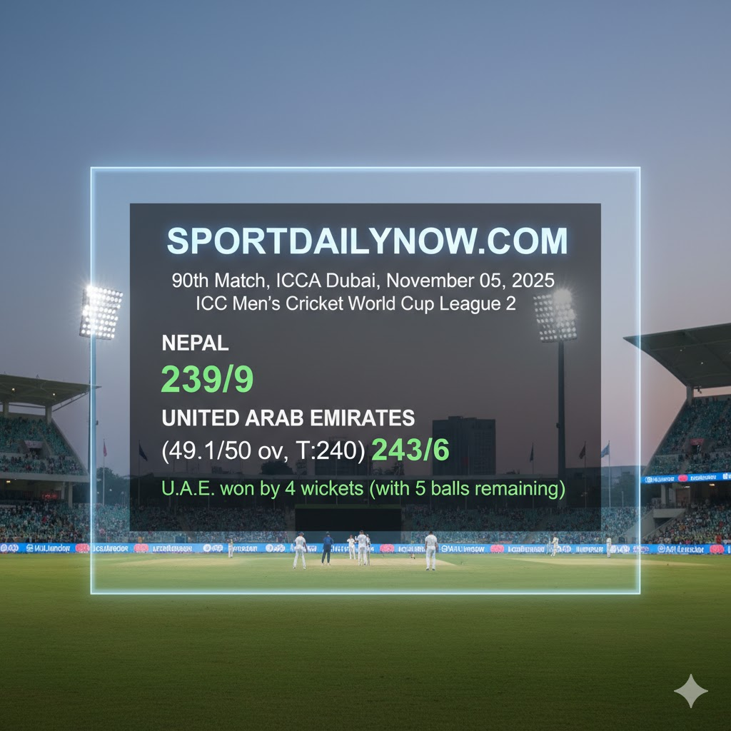 UAE vs Nepal World Cup League 2