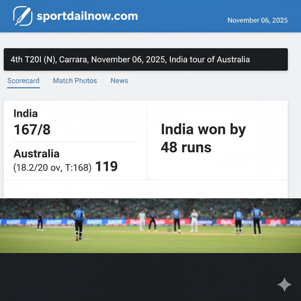 India vs Australia 4th T20I Carrara