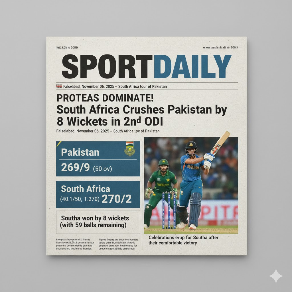 Pakistan vs South Africa 2nd ODI