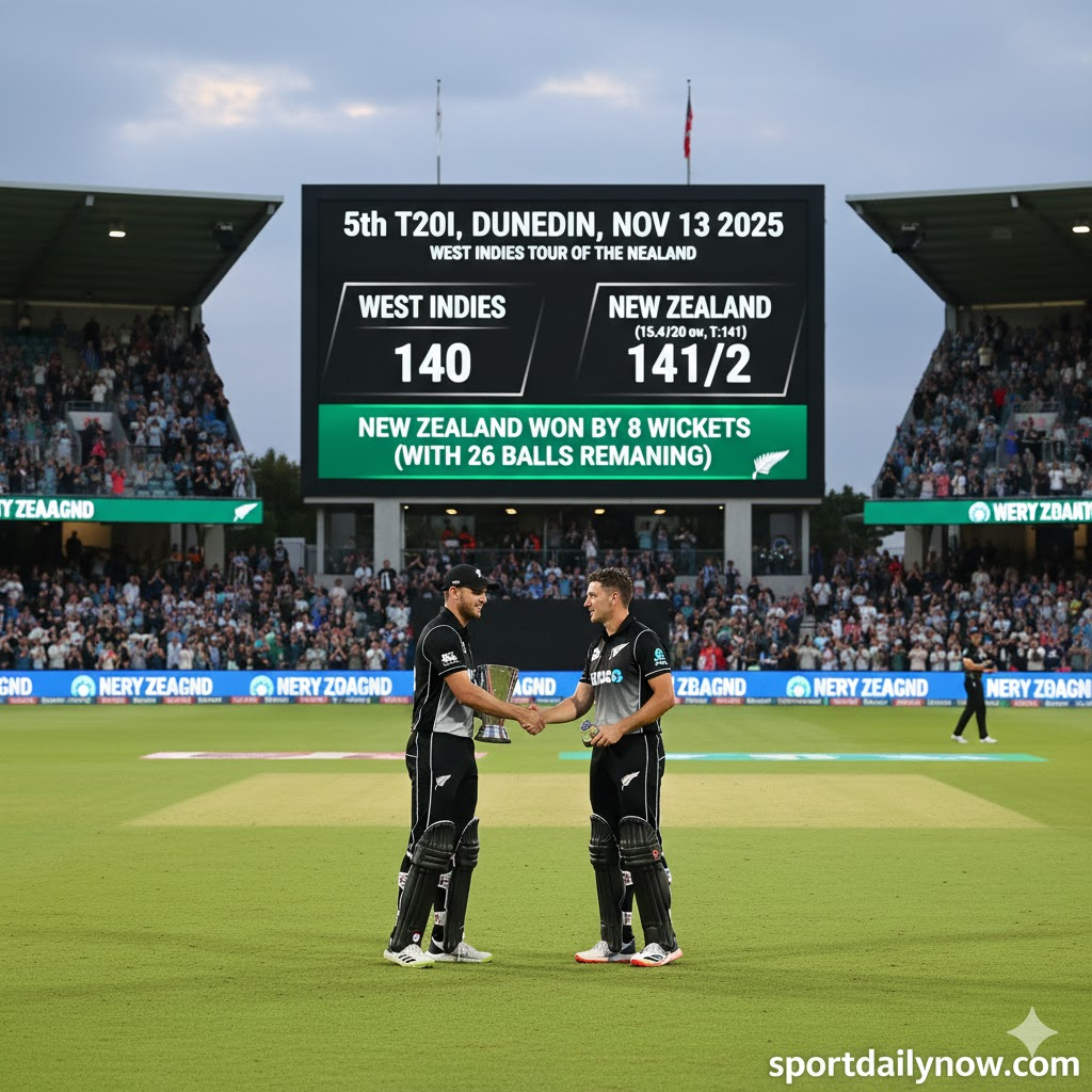 New Zealand vs West Indies 5th T20I
