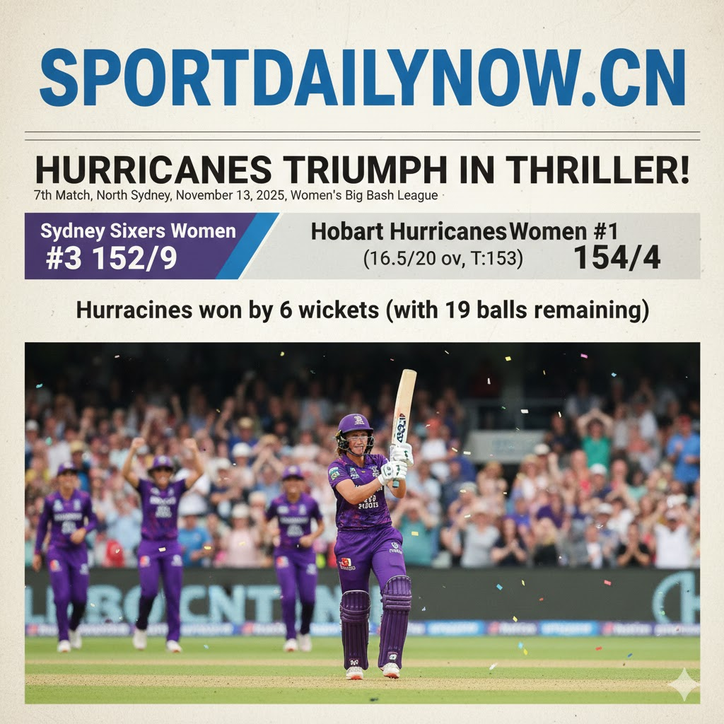 Hobart Hurricanes beat Sydney Sixers WBBL