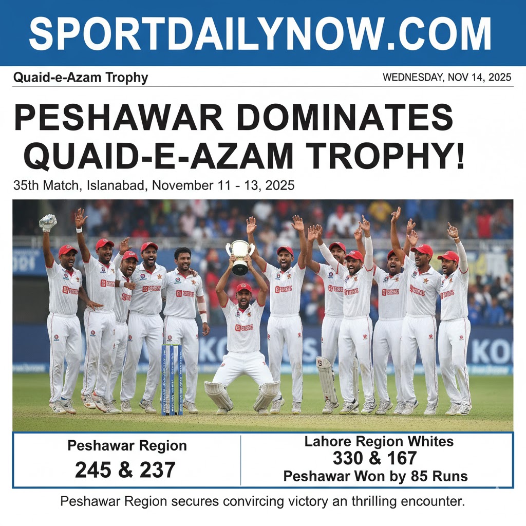 Sajid Khan Peshawar Lahore Whites Quaid-e-Azam Trophy