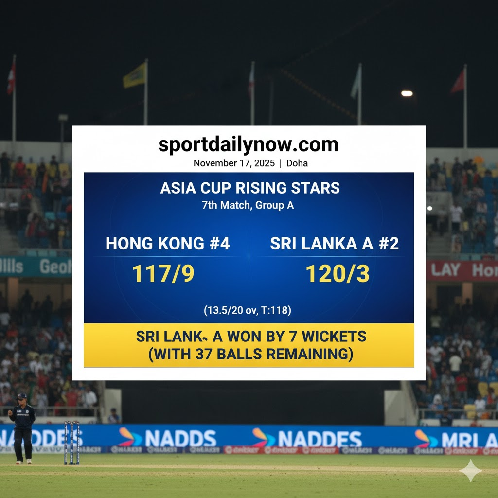 Sri Lanka A vs Hong Kong Asia Cup Rising Stars 2025